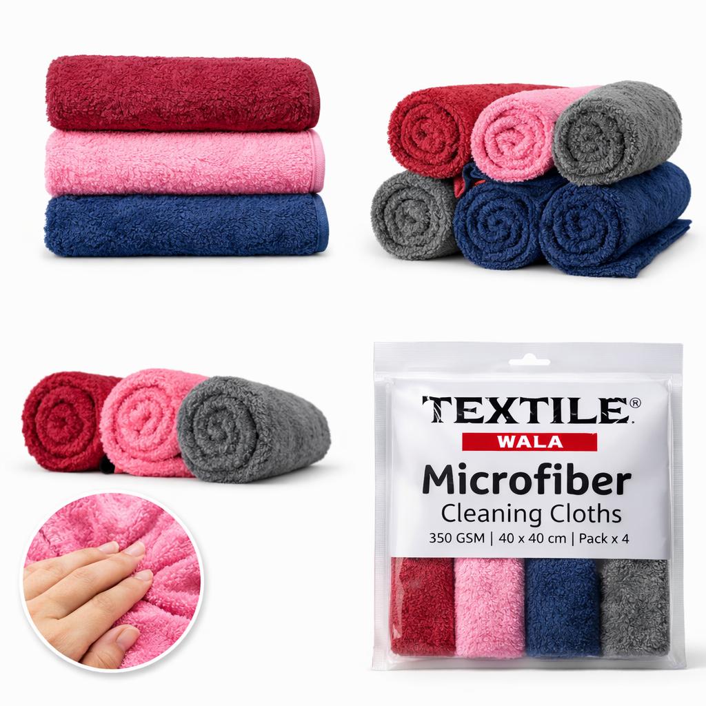 Premium Microfiber Towels (Pack of 4)
