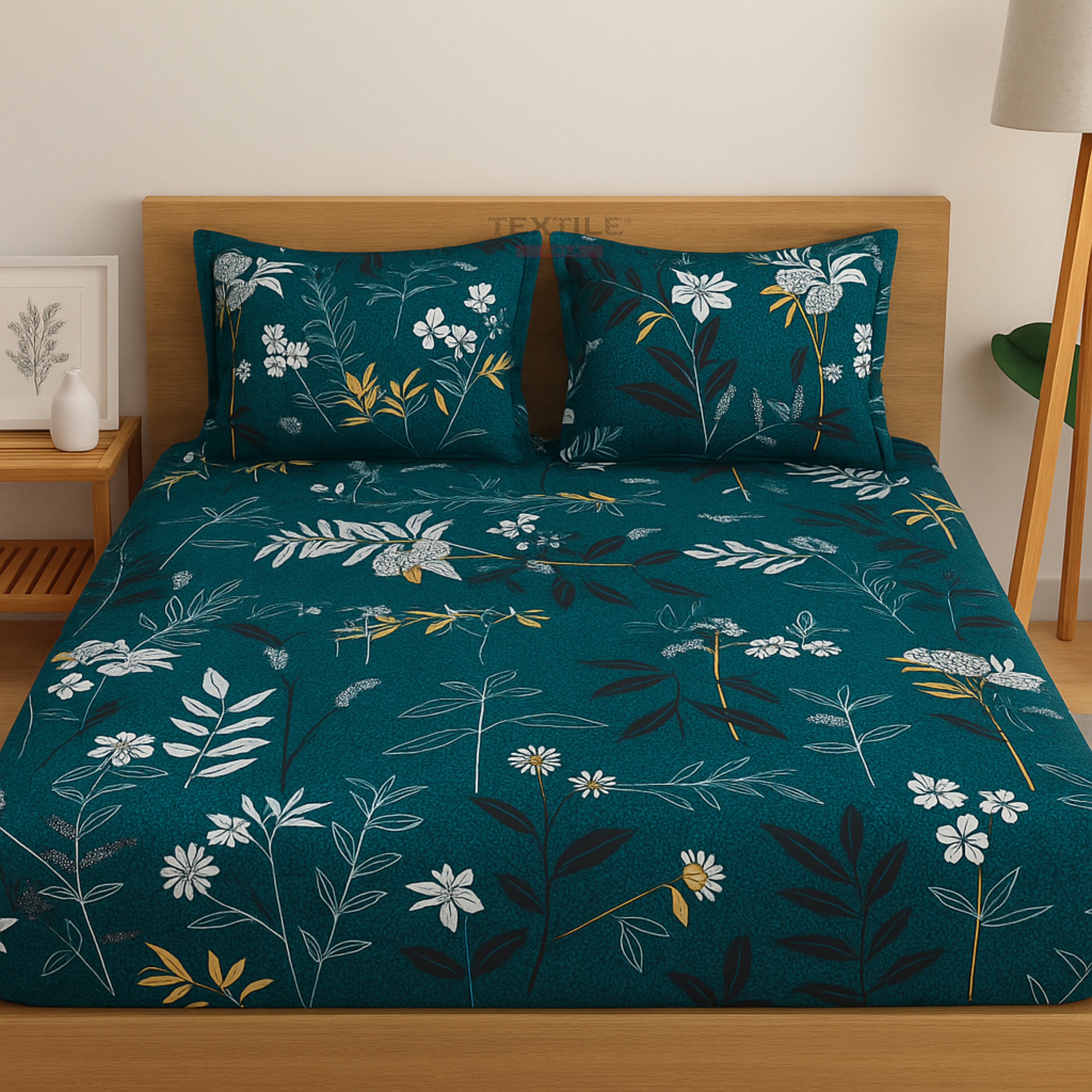 PETAL – Teal Green Bedsheet Set