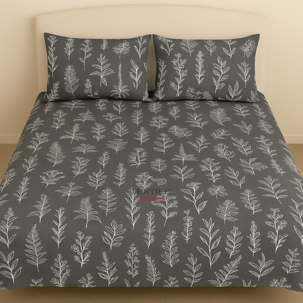 PETAL – Dark Grey Bedsheet Set