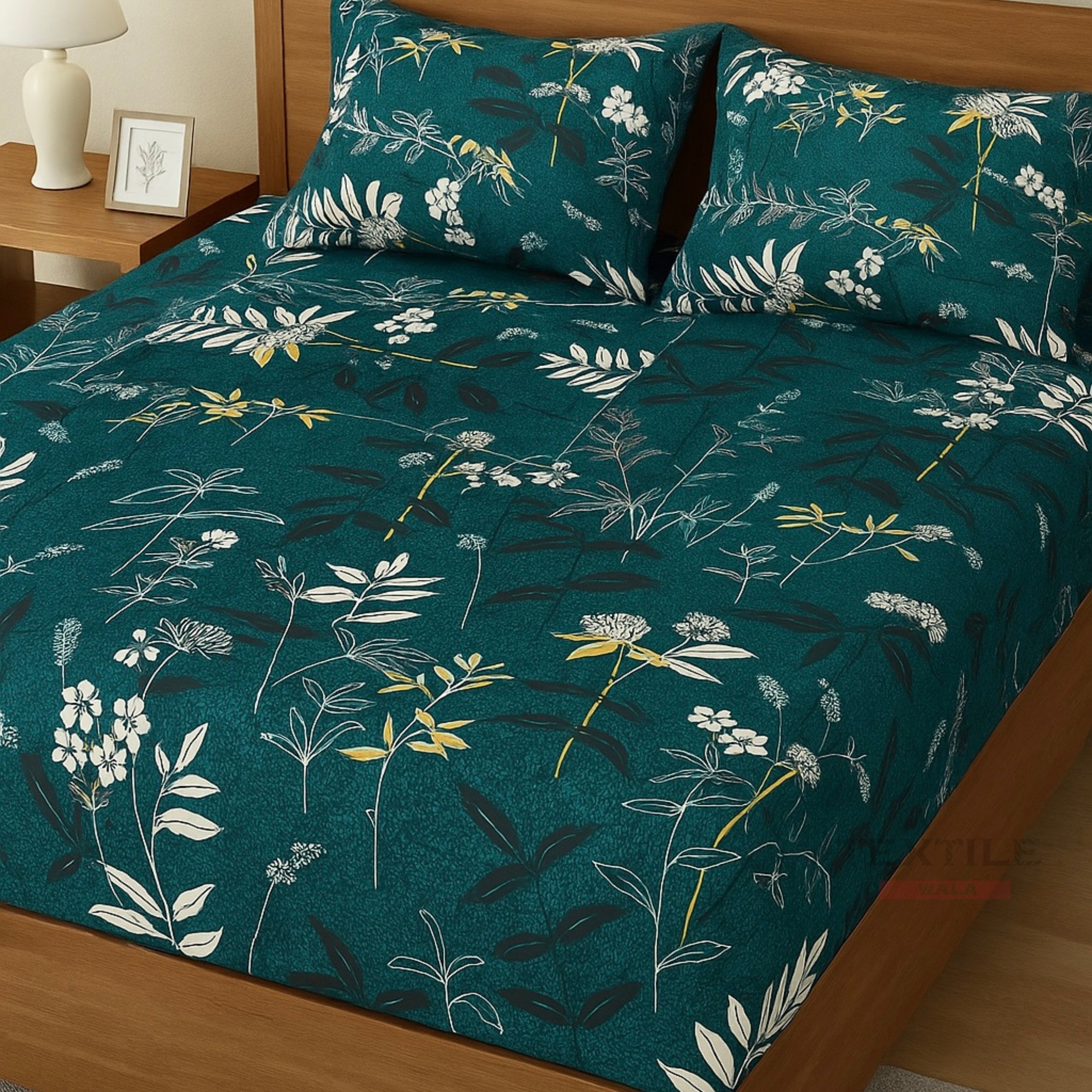 PETAL – Teal Green Bedsheet Set