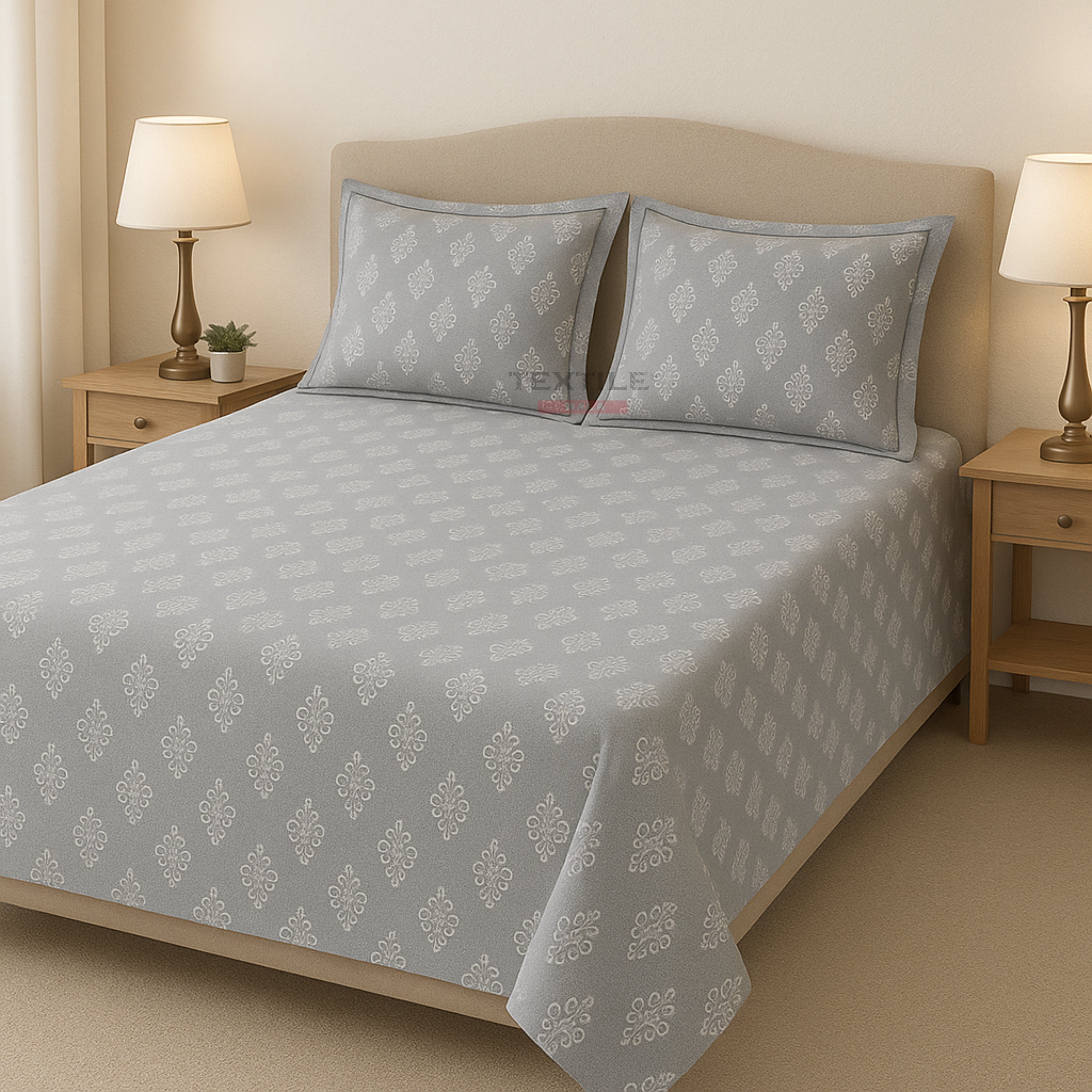 Calvin – Soft Grey Bedsheet Set.