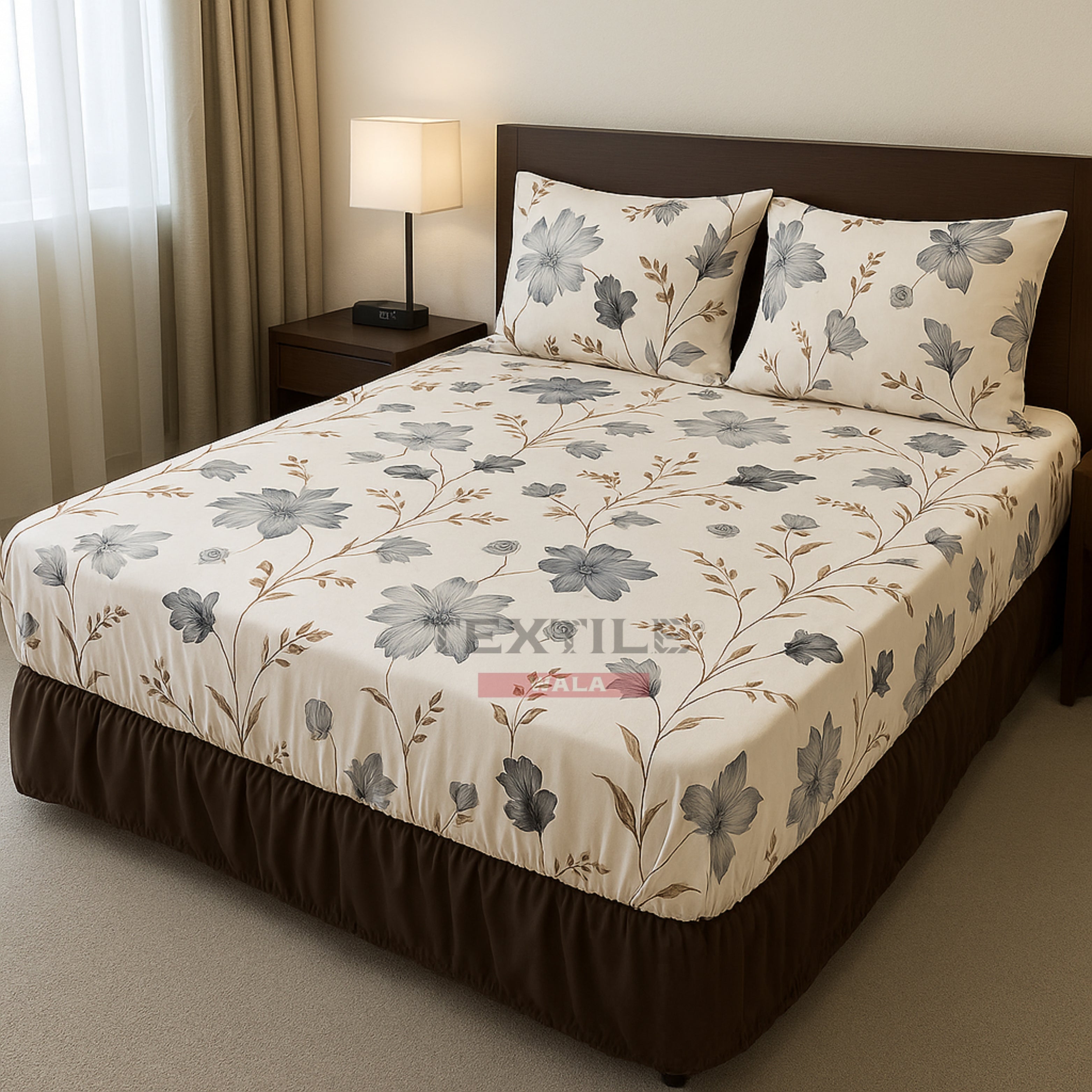 Pleasure Fitted Premium King Size Bedsheet - White