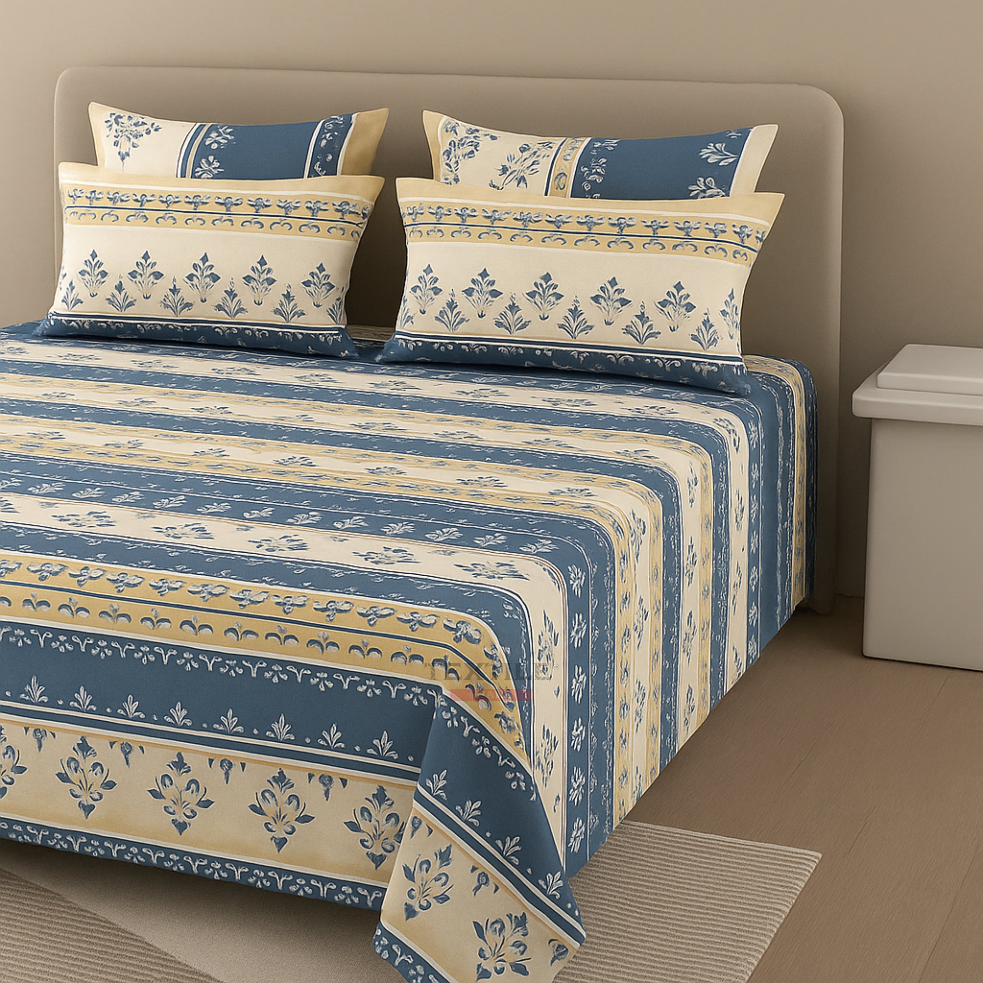 FLORA – White Bedsheet Set