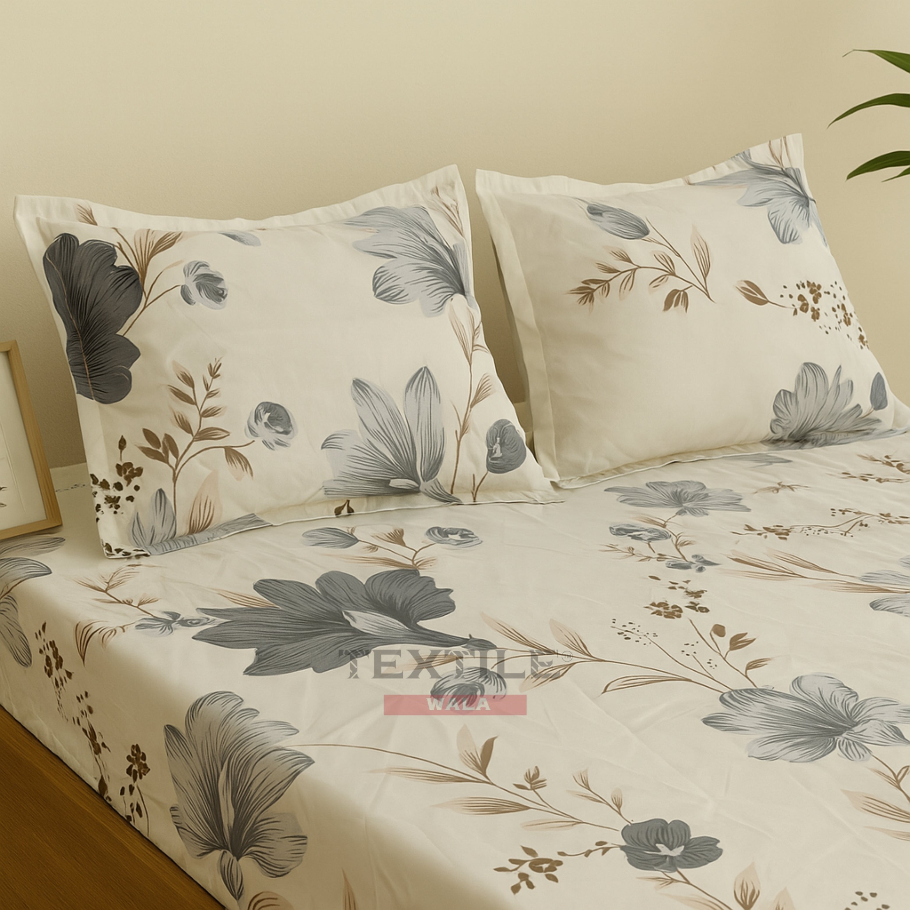 Pleasure Fitted Premium King Size Bedsheet - White