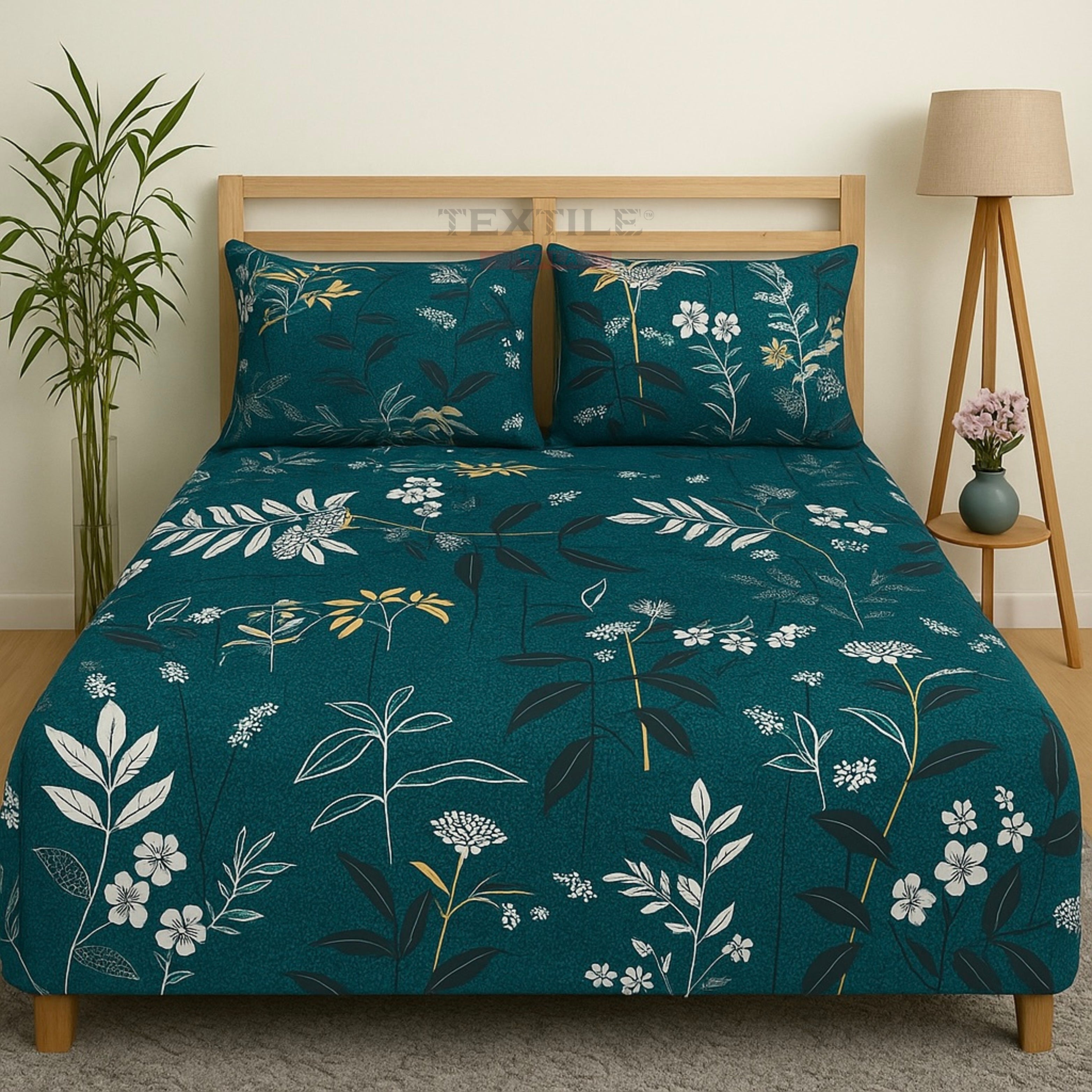 PETAL – Teal Green Bedsheet Set