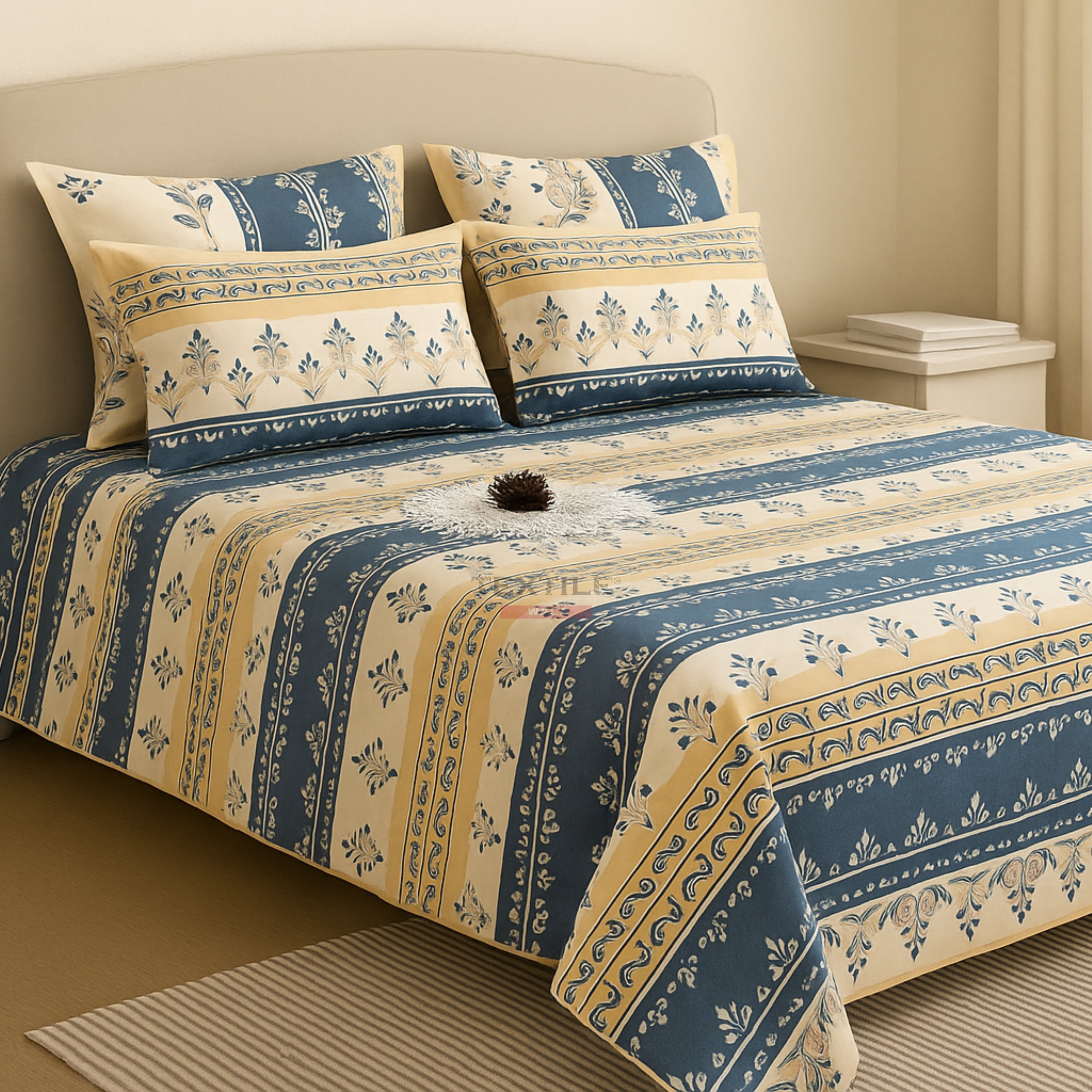 FLORA – White Bedsheet Set