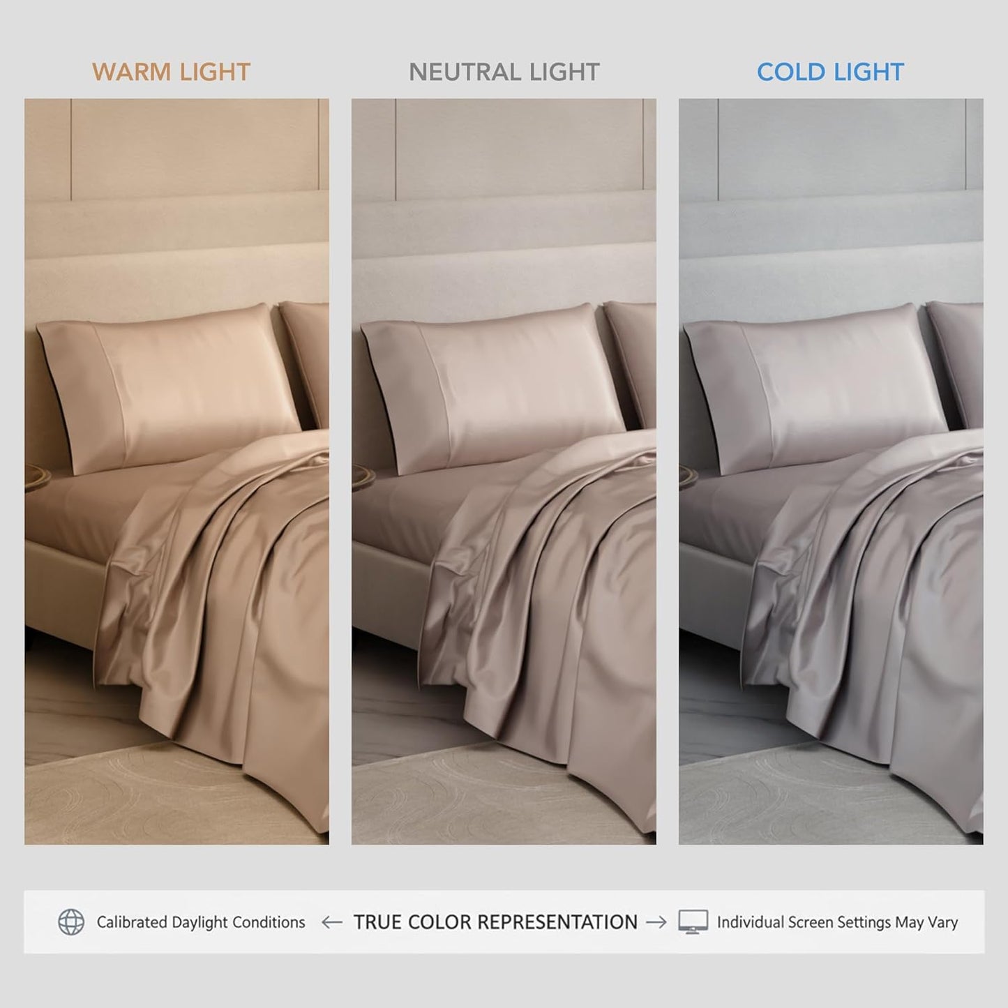 King Satin Sheet Set 4-Piece – Cooling Deep Pocket 300TC
