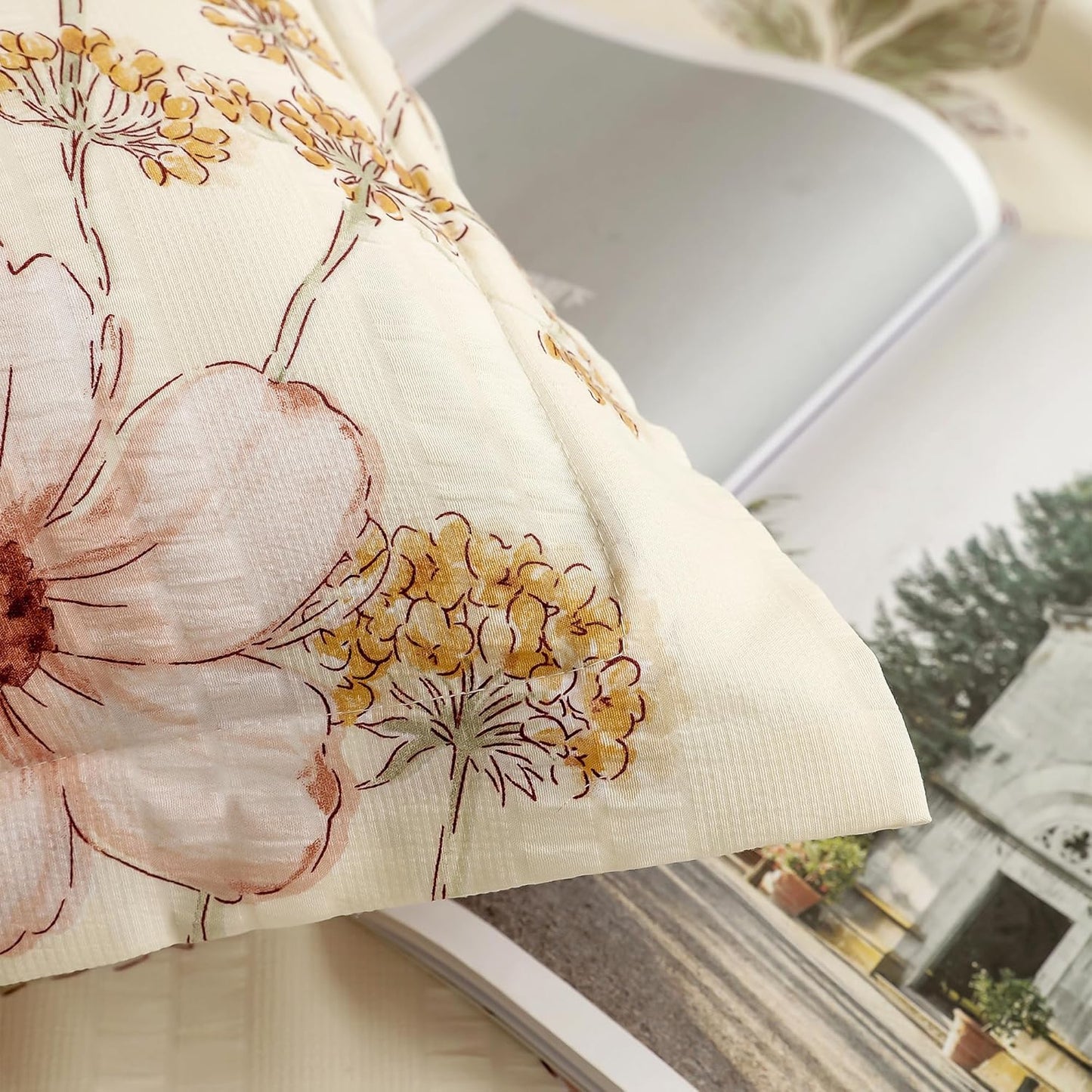 Cloud Cotton King Bed Sheet Set 300 TC Floral Design