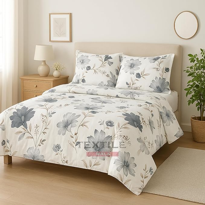 TEXTILEWALA Pleasure Fitted Bedsheet King Size 108x108 Inches | 300 TC Cotton Feel Fabric | Deep Fit Elastic | 2 Pillow Covers Included | Soft, Wrinkle-Free, Premium Look for Double Bed (White)